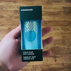 NWT Just Released Starbucks 2023 Baby Blue Bling Studded Keychain